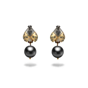 COCCINELLE TAHITIAN PEARL DROP EARRING