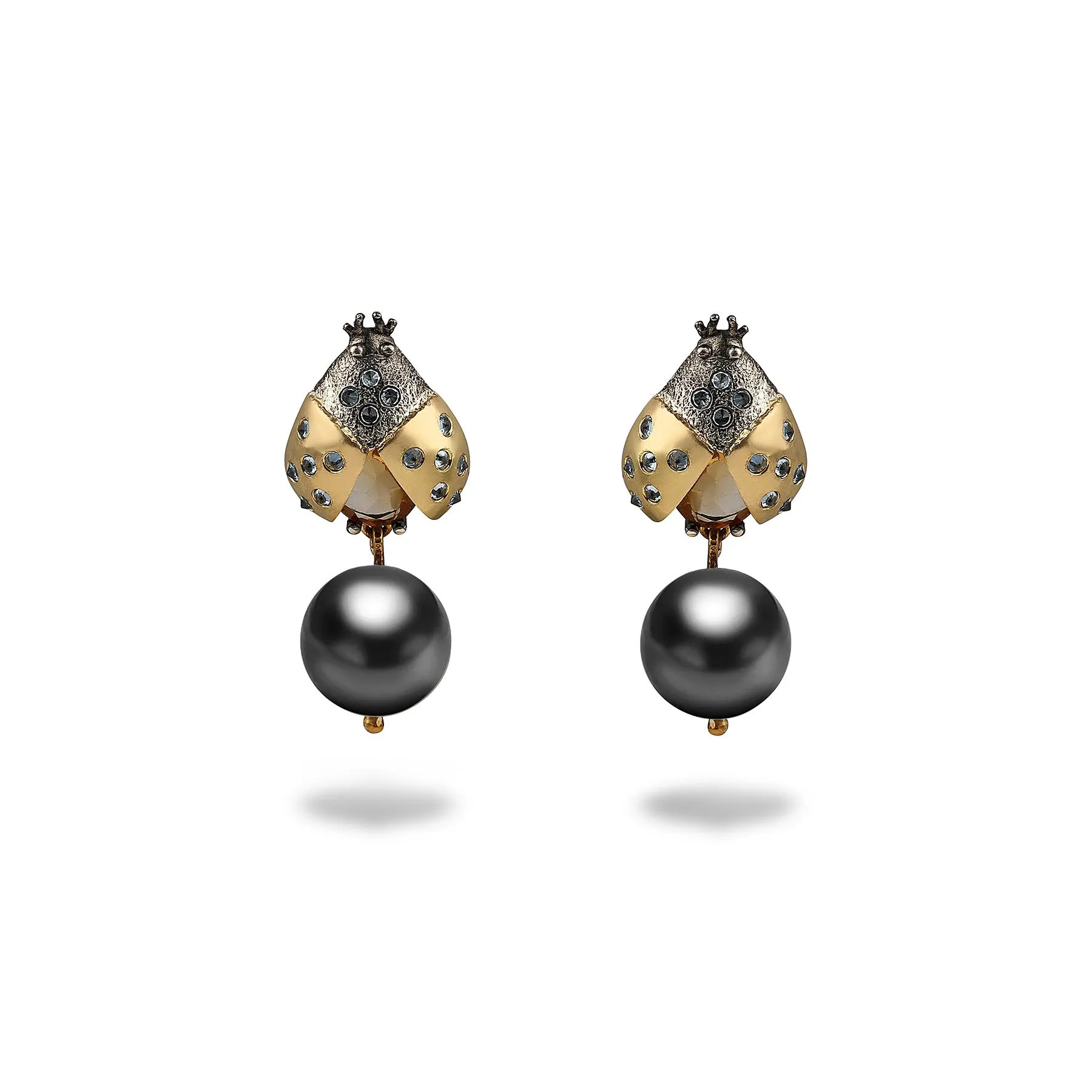 COCCINELLE TAHITIAN PEARL DROP EARRING