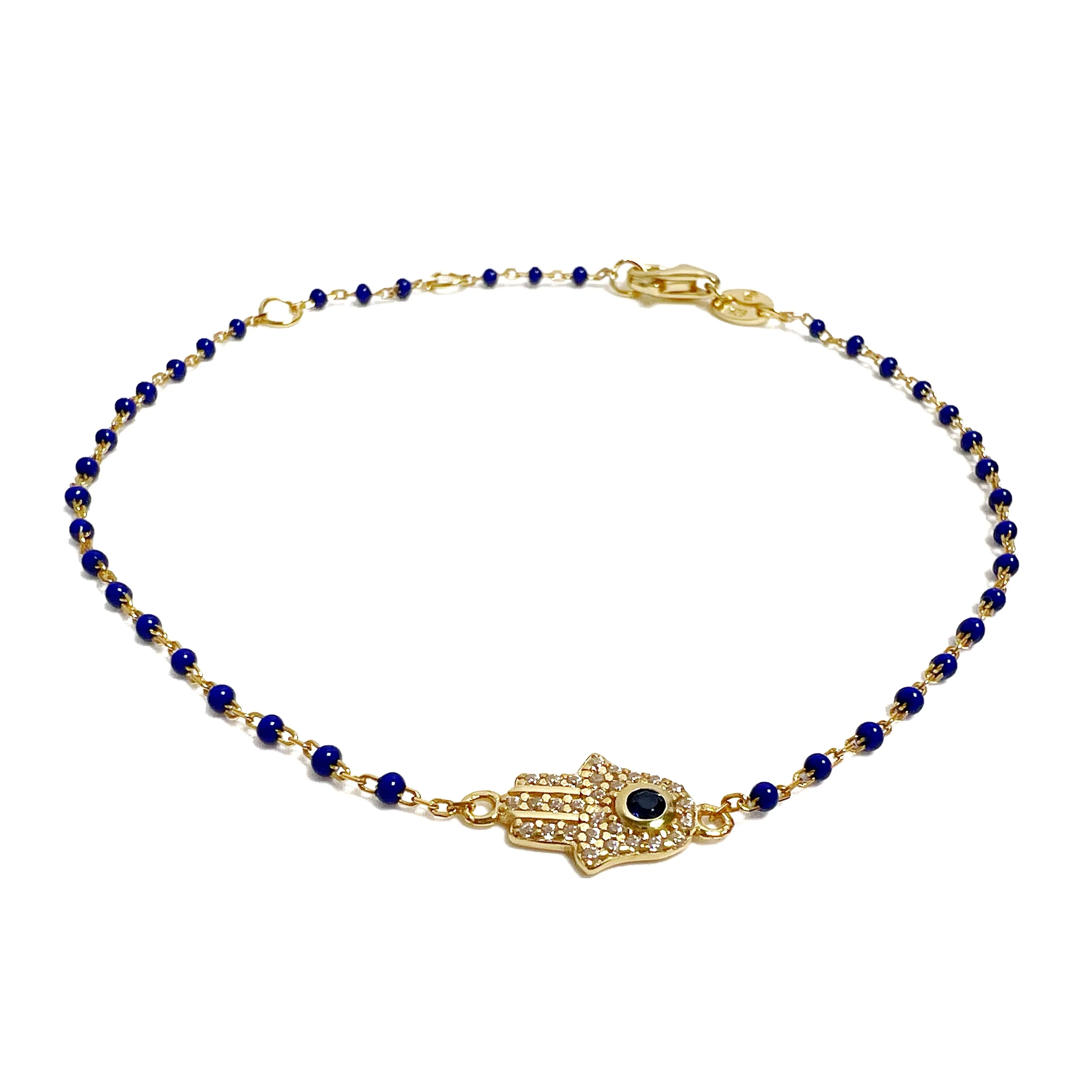 Color Mini Beads Hamsa Bracelet