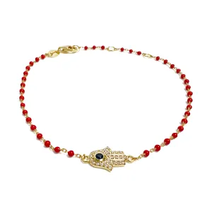 Color Mini Beads Hamsa Bracelet