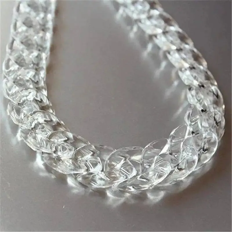 Colorful Acrylic Chain Choker Necklaces For Women Statement Matte Resin Wide Chain Collar Neck Jewelry