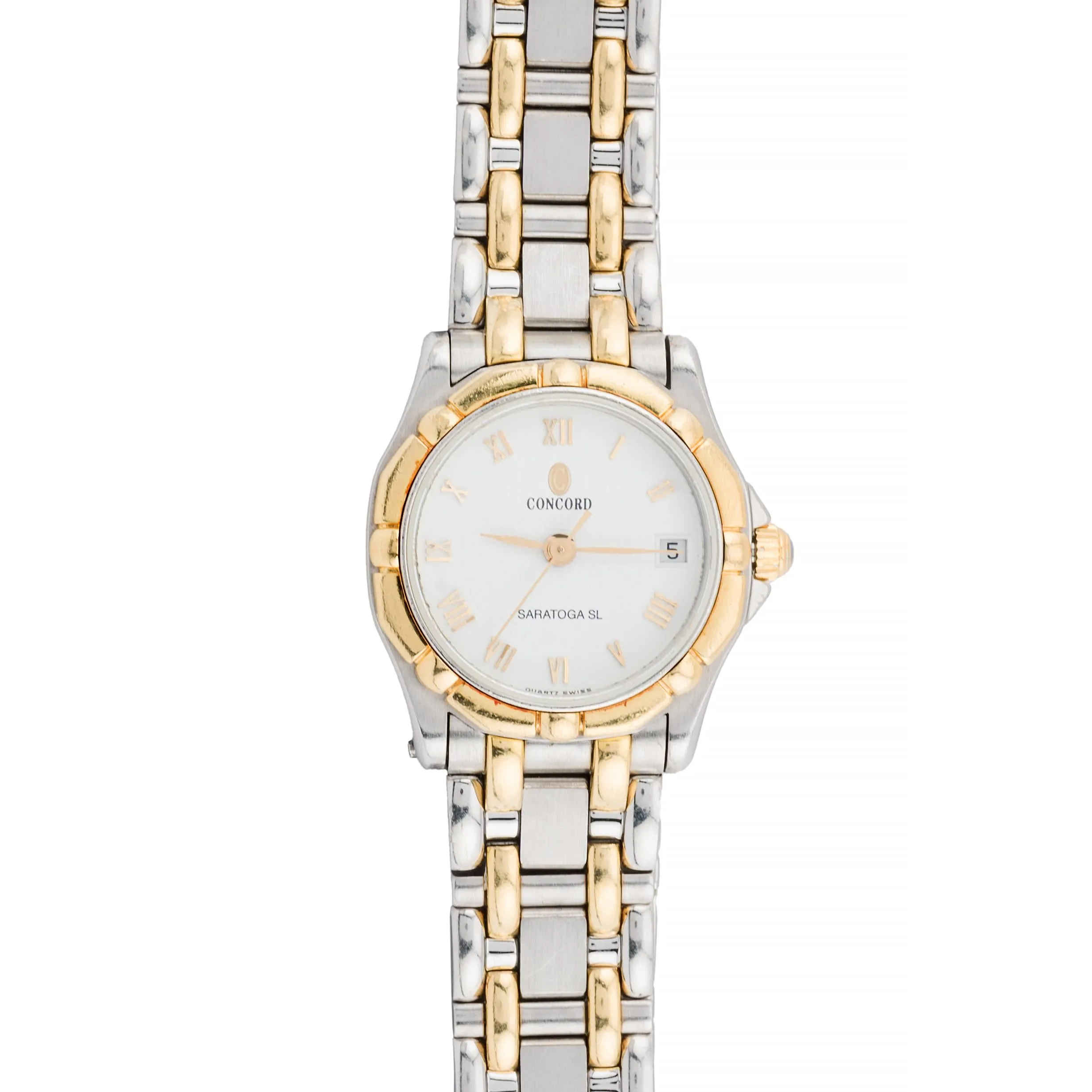 Concord Saratoga SL 18 Karat Gold & Stainless Steel Ladies Wrist Watch