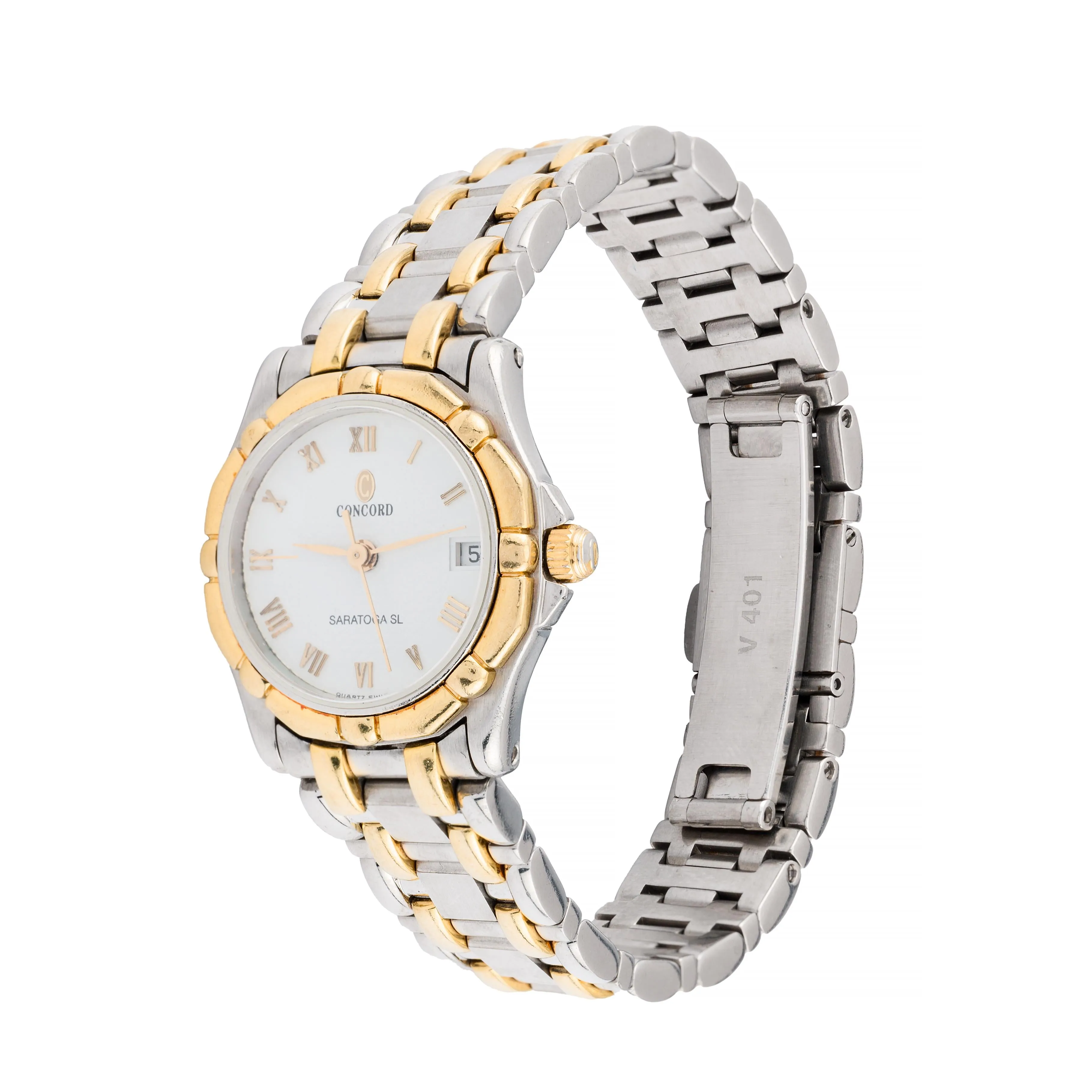 Concord Saratoga SL 18 Karat Gold & Stainless Steel Ladies Wrist Watch