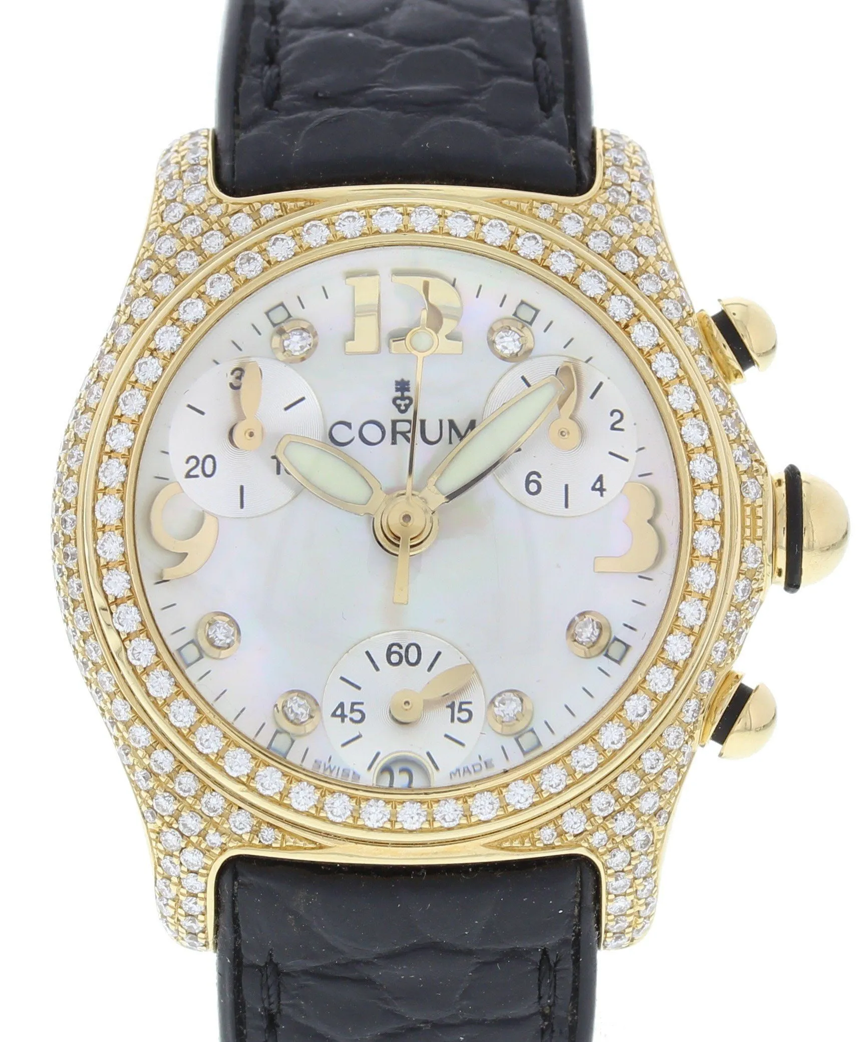 Corum Aqua Bubble 18K YG Diamonds 196.153.65