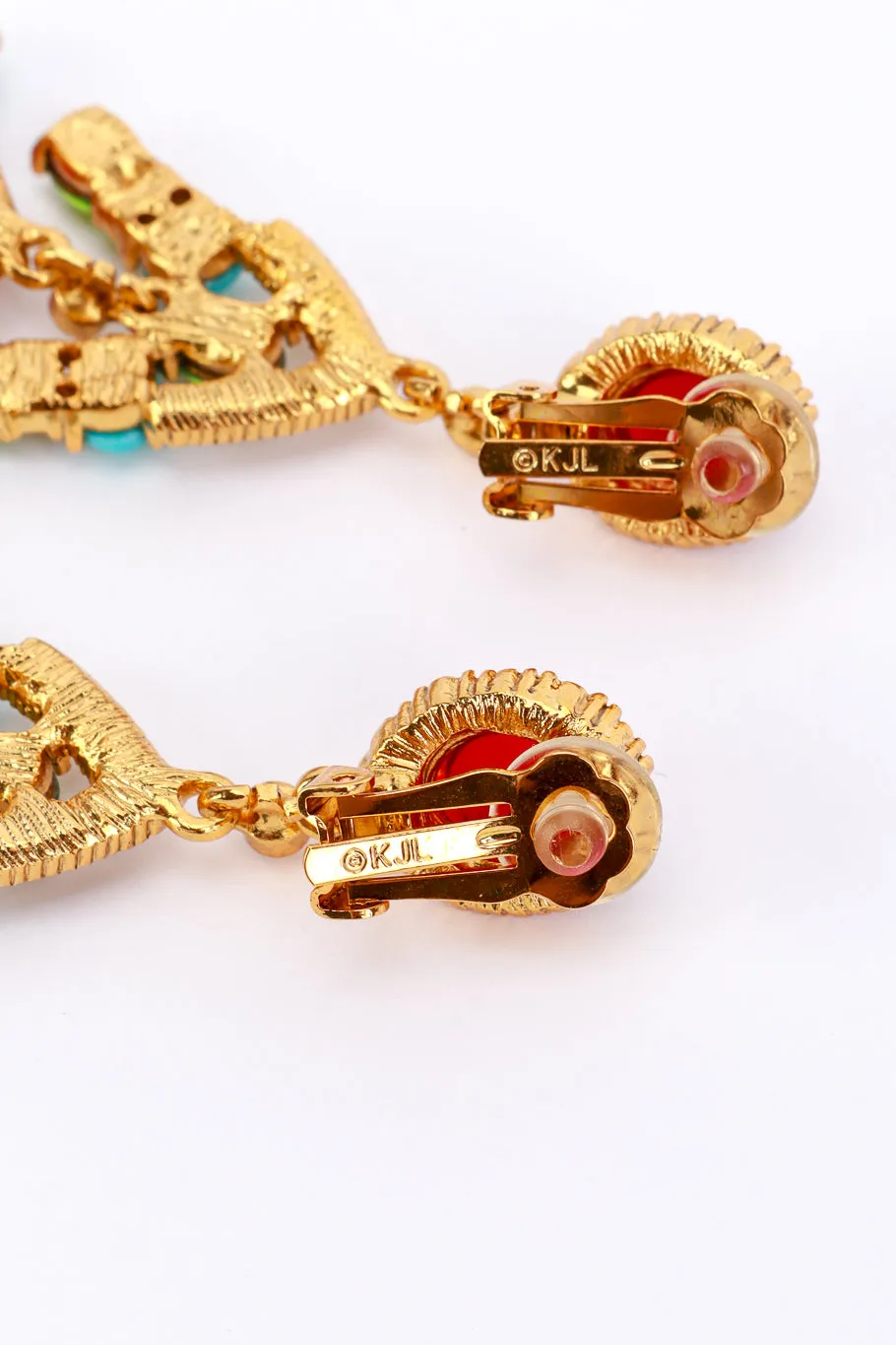 Crystal & Candy Cabochon Chandelier Earrings