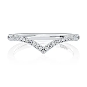 Curved Diamond Wedding Band