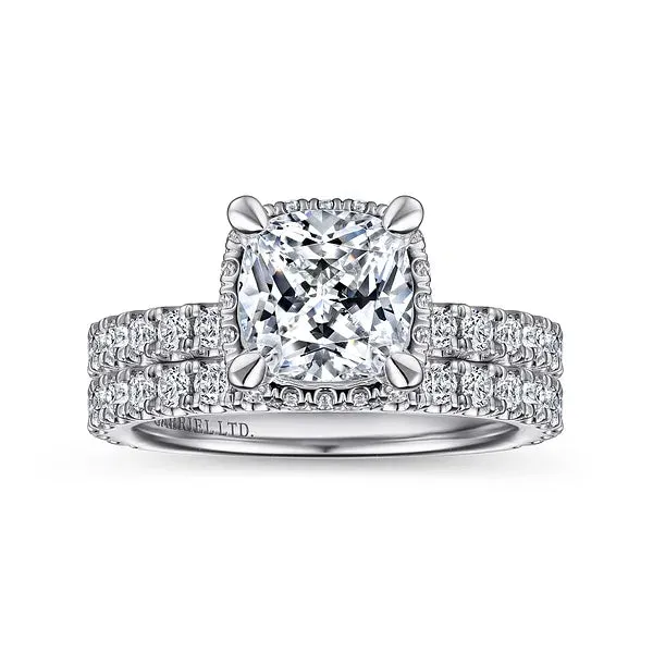 Cushion Cut Halo Straight Style Engagement Ring Mounting