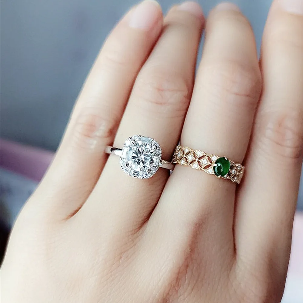Cushion Cut Lab-Grown Diamond Halo Engagement Ring