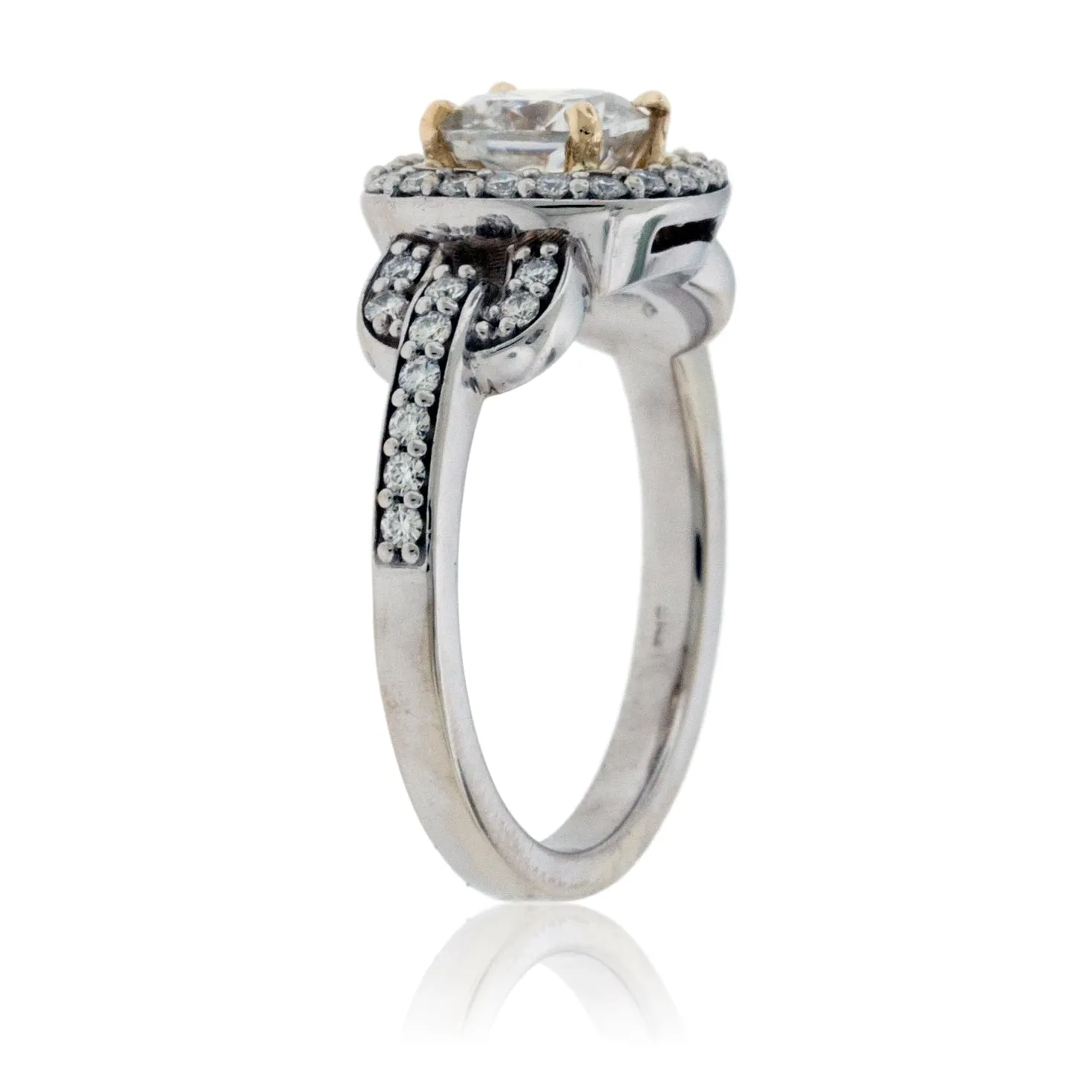 Cushion Cut Moissanite Engagement Ring