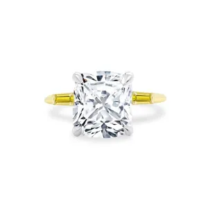 Cushion Cut with Tapered Baguette Cut Side Stones