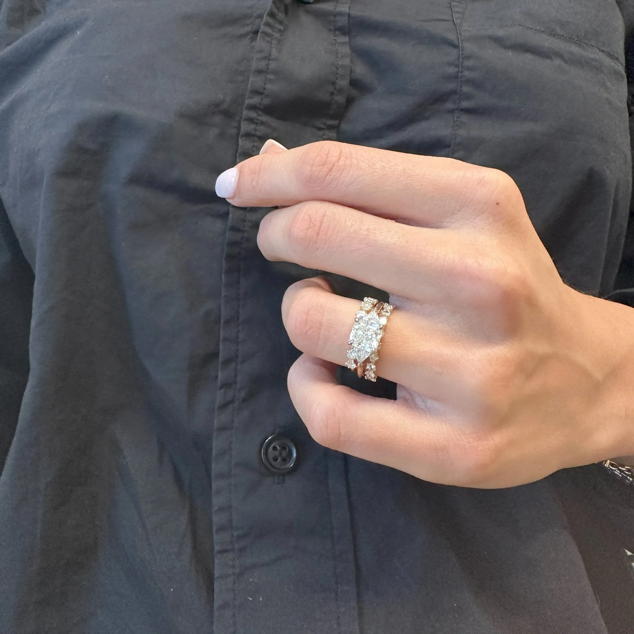 Cushion Cut with Trillion Cut Side Stones