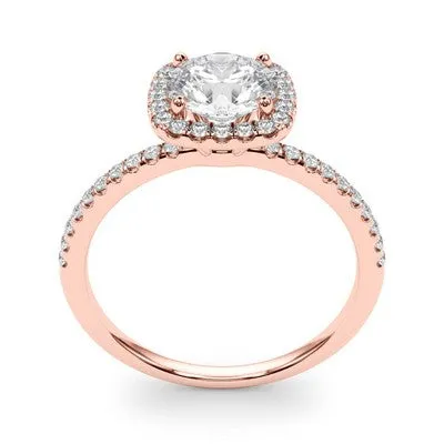 Cushion Halo Engagement Ring