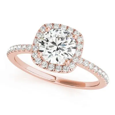 Cushion Halo Engagement Ring
