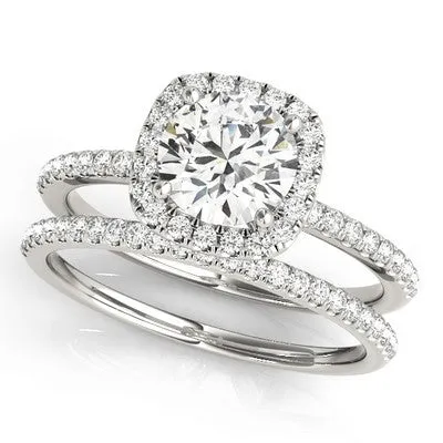 Cushion Halo Engagement Ring