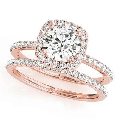Cushion Halo Engagement Ring