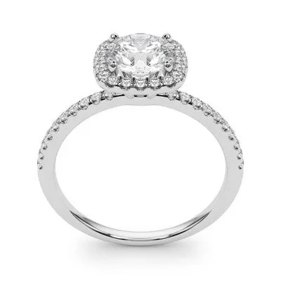 Cushion Halo Engagement Ring