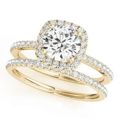 Cushion Halo Engagement Ring