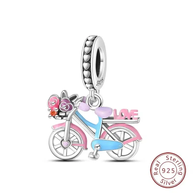 Cycolinks Love Ride Sterling Silver Bicycle Charm