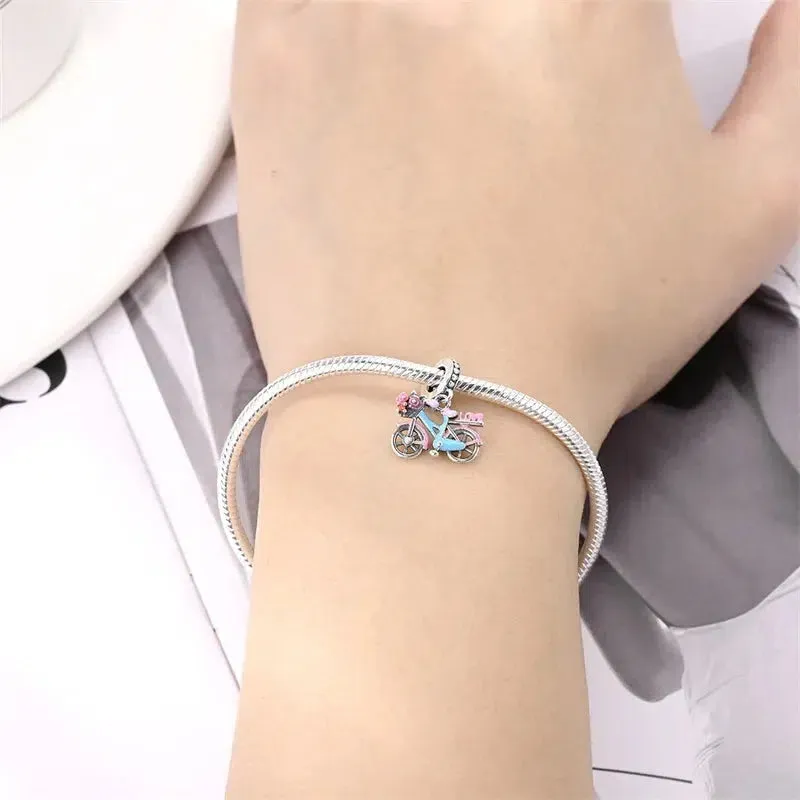 Cycolinks Love Ride Sterling Silver Bicycle Charm