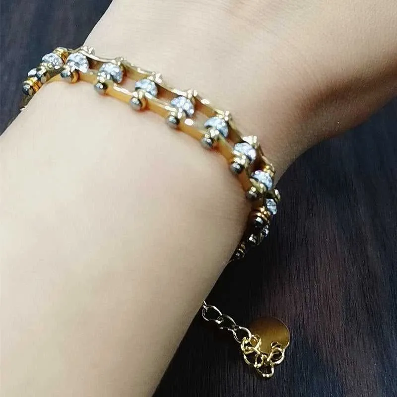 Cycolinks Womens Charm Silver Crystal Bracelet