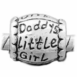 Daddy's Little Girl European Bead Compatible for Most European Snake Chain Charm Bracelet