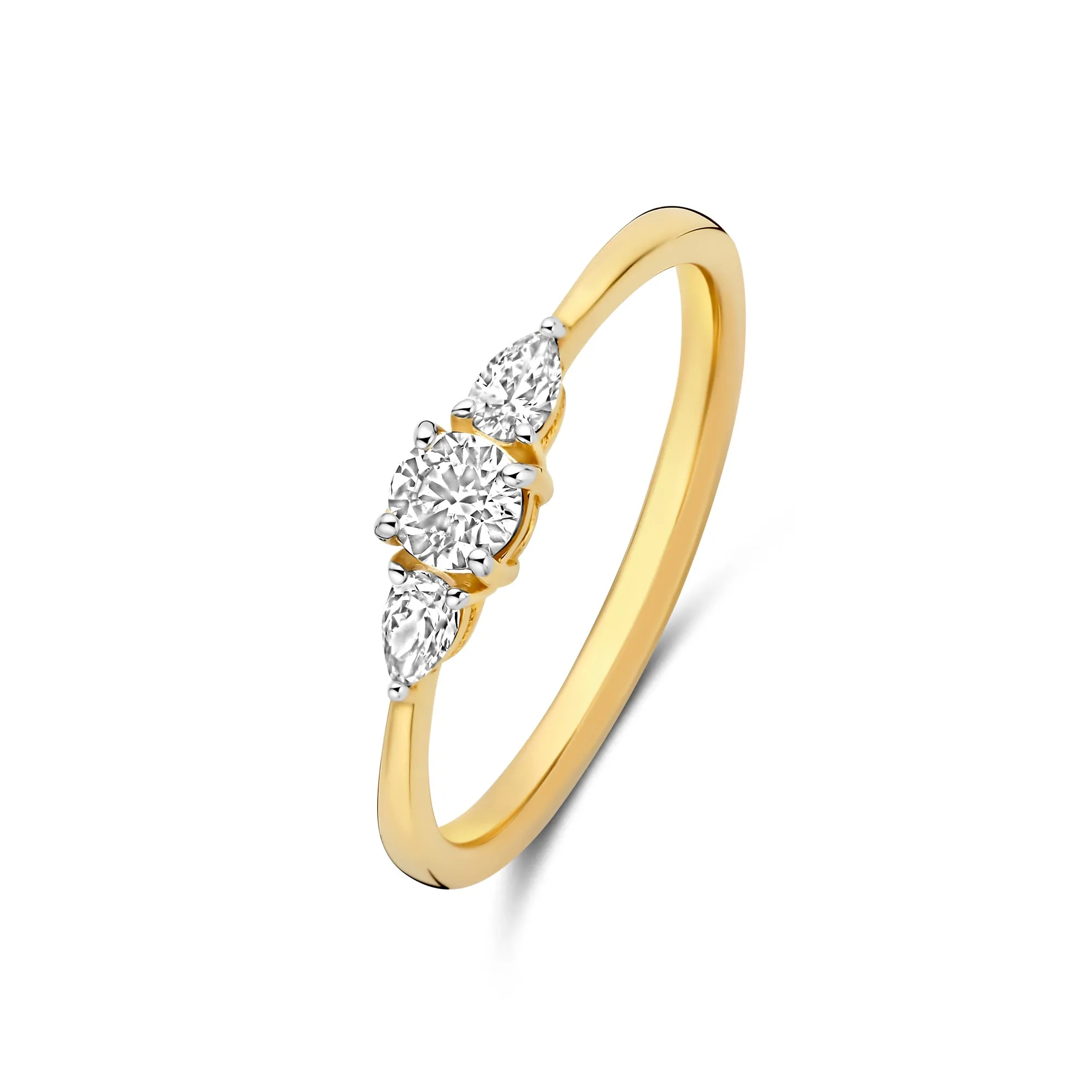 De la Paix Nancy 14 karat gold ring with diamond 0.17 carat