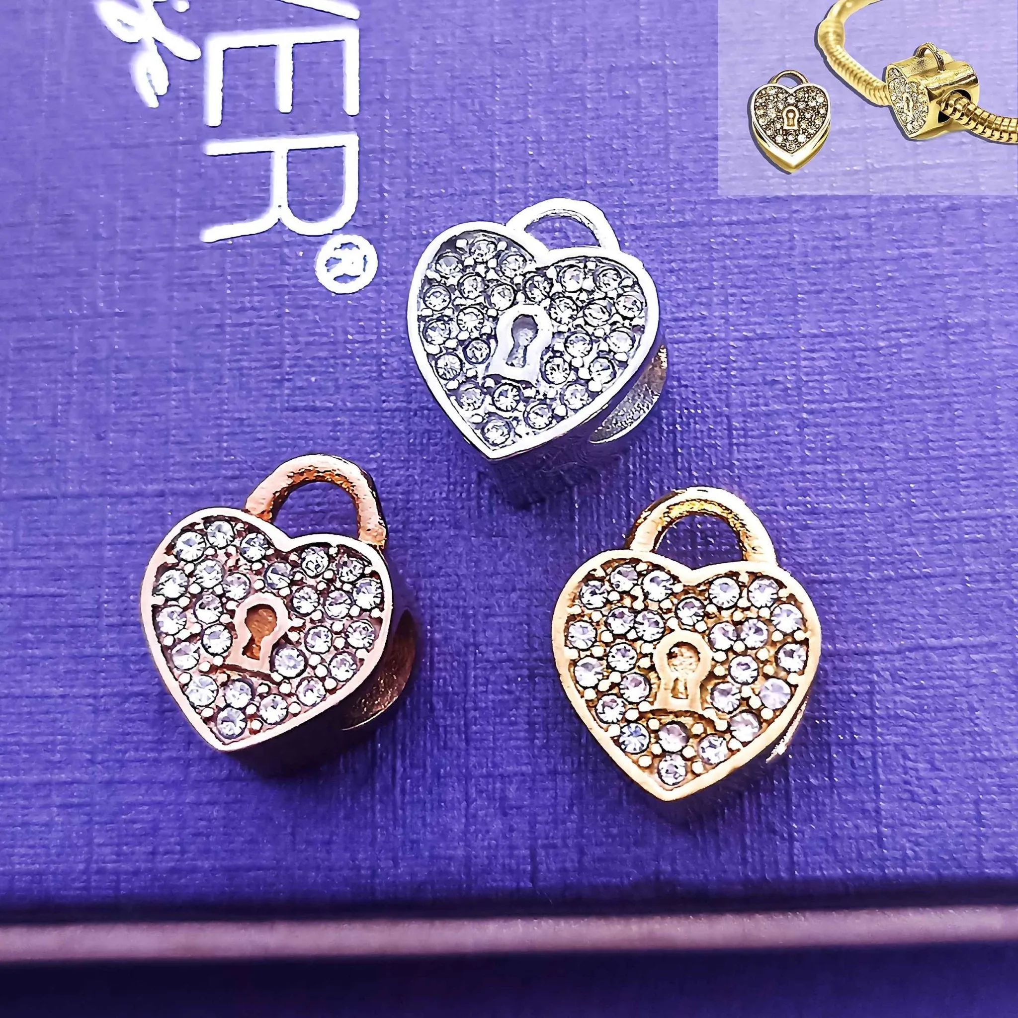 Diamond Heart Charm for Moments Bracelet