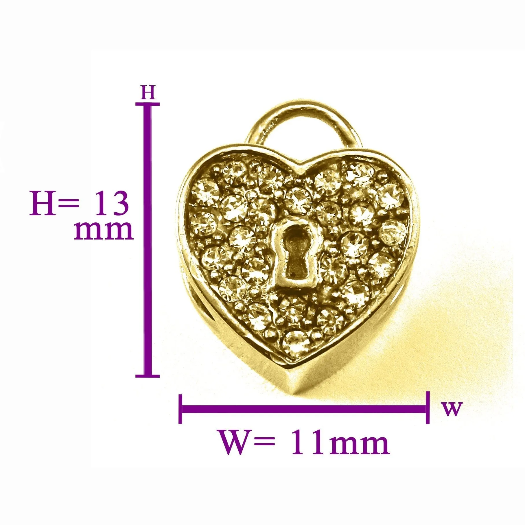 Diamond Heart Charm for Moments Bracelet