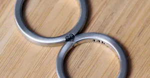 Diamonds heart engagement ring set