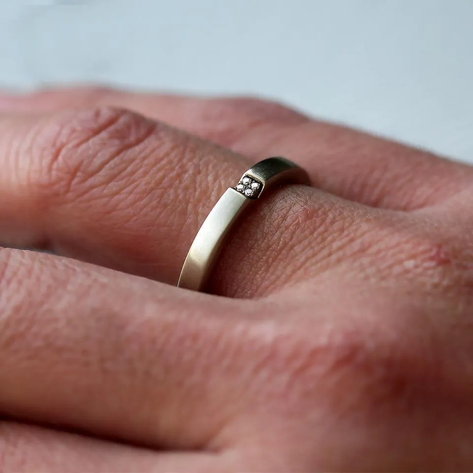 Diamonds heart engagement ring set