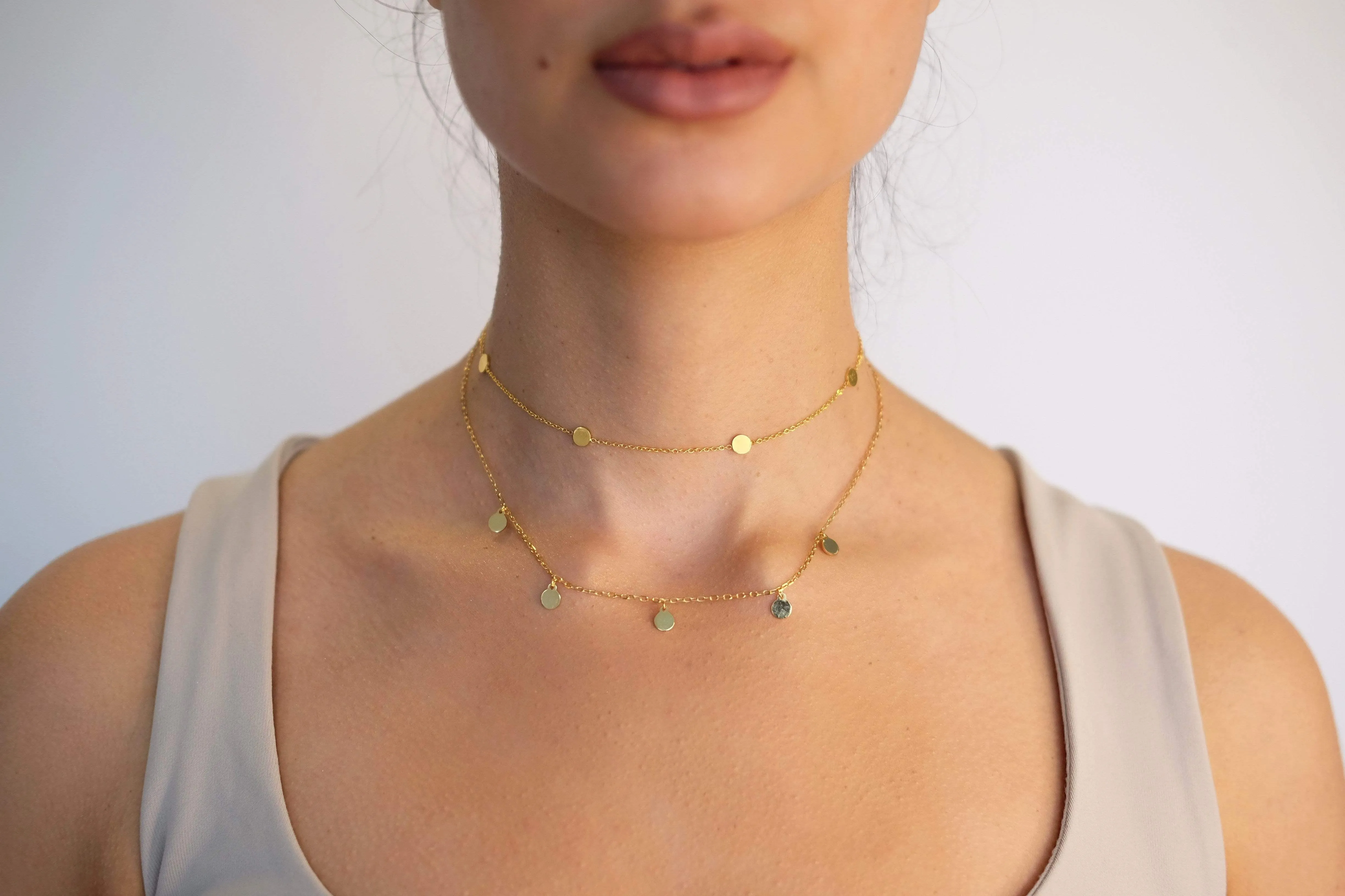 Disco Disc Choker Necklace