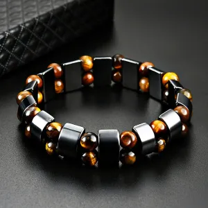 Double Hematite Tiger's Eye Bracelets