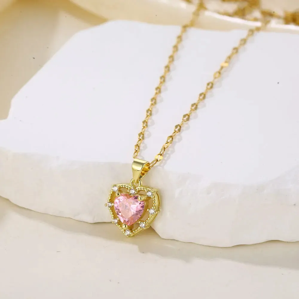 Double-layer Rotatable Sunflower Necklaces Chain Choker