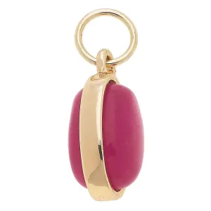 Dyed Jade Gemstone Charm in Fuchsia By Canvas