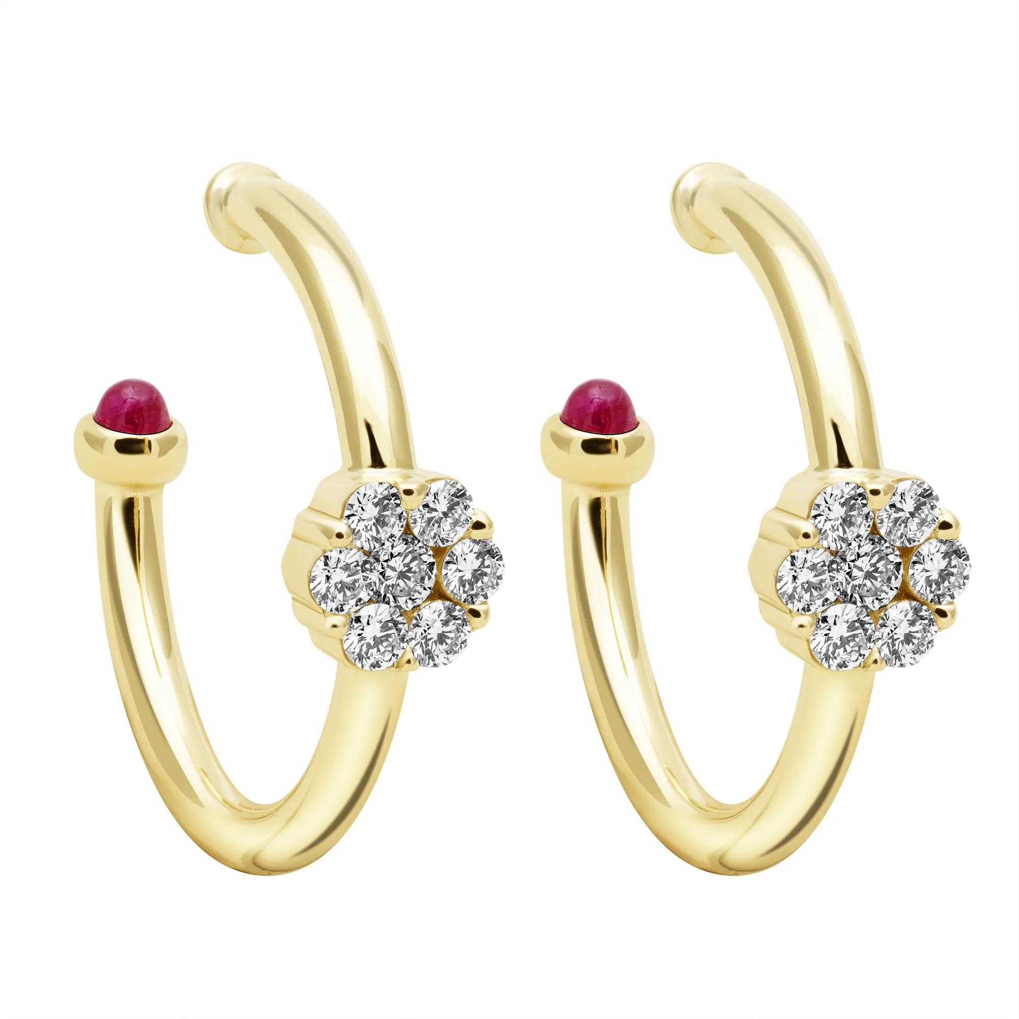 Earrings - Diamond & Ruby (2401E)