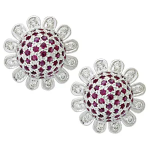 Earrings- Ruby And Diamond (218GS)