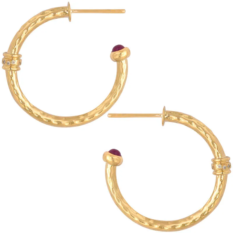 Earrings- Ruby and Diamond