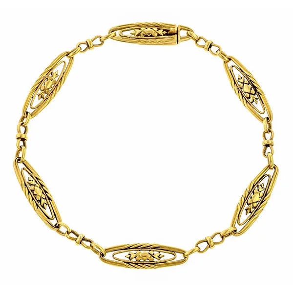 Edwardian Ornate Link Bracelet