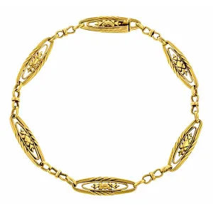 Edwardian Ornate Link Bracelet