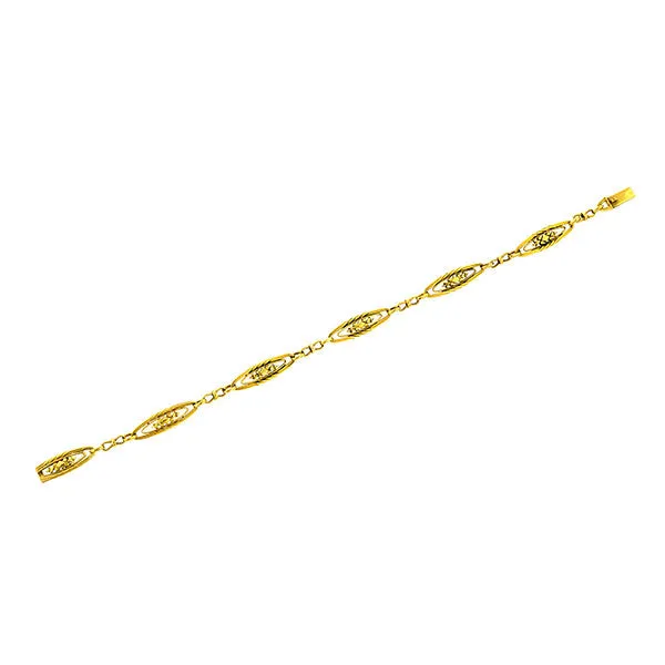 Edwardian Ornate Link Bracelet
