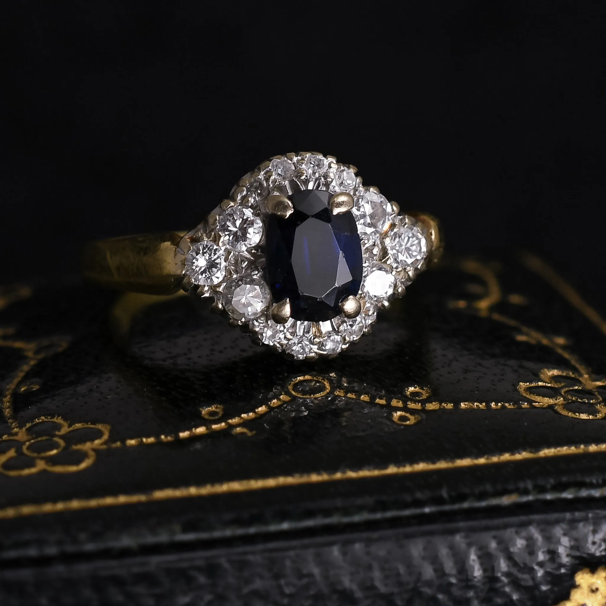 Edwardian Sapphire & Diamond Eye Ring