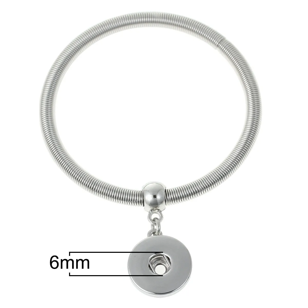Elastic Snap Chunk Button Bracelet Fits Snap Chunk Buttons 21cm