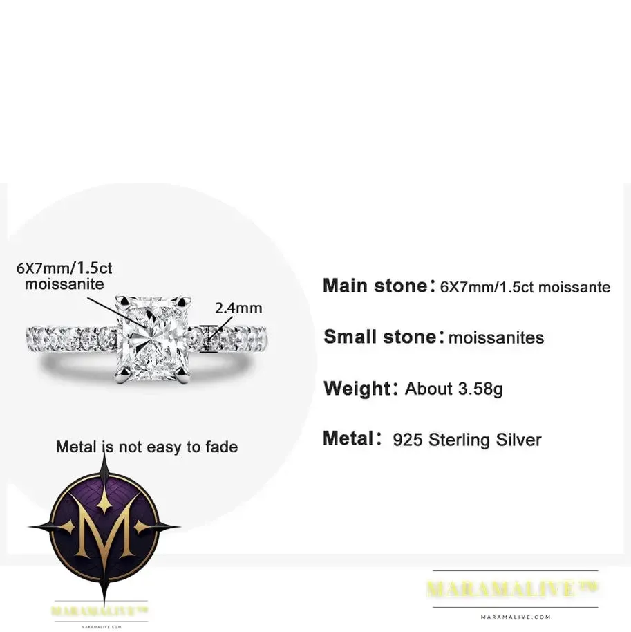 Elegant Sparkling Moissanite Engagement Ring - Simply Perfect!