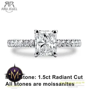 Elegant Sparkling Moissanite Engagement Ring - Simply Perfect!