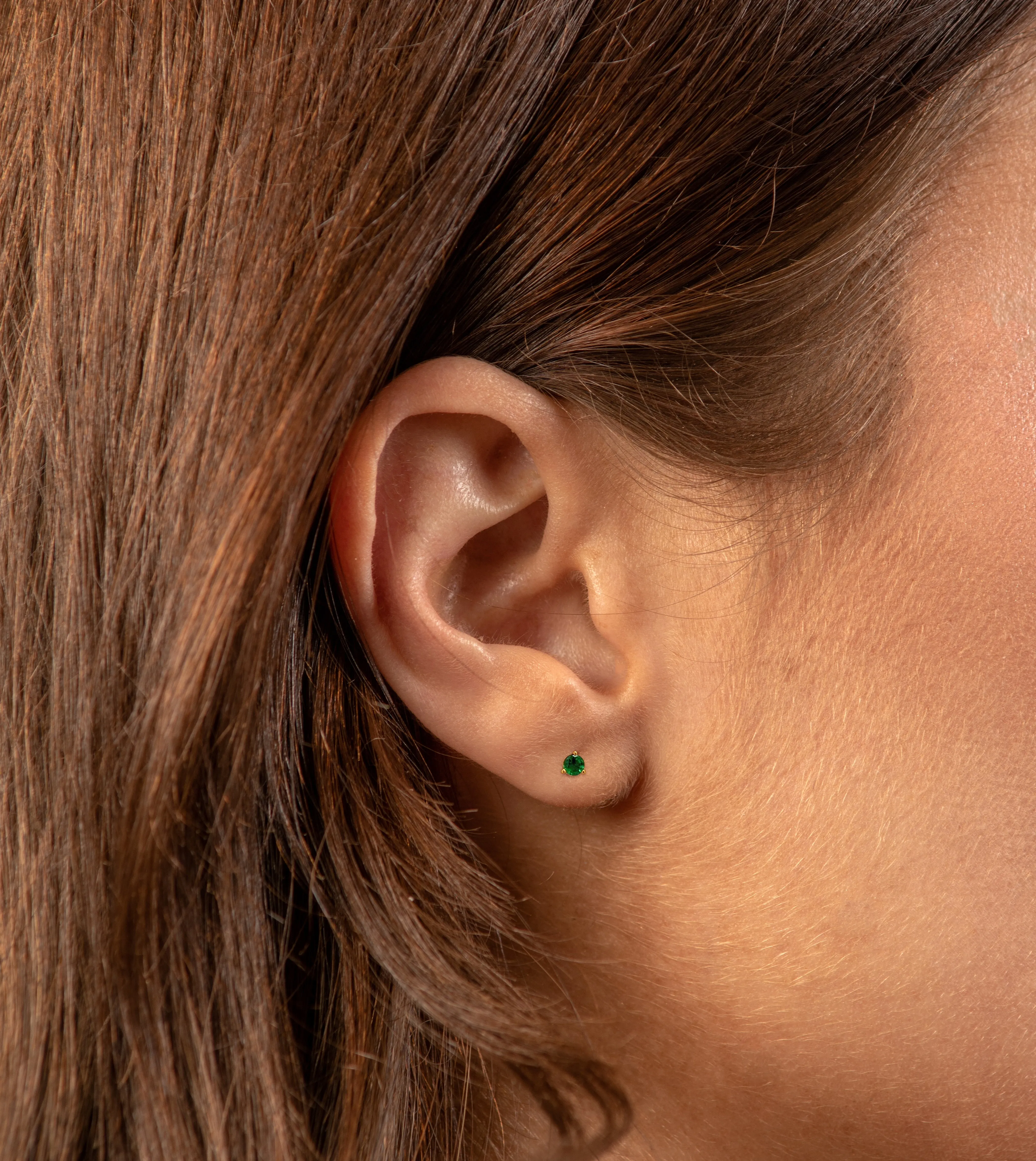 Emerald Martini Stud Earrings