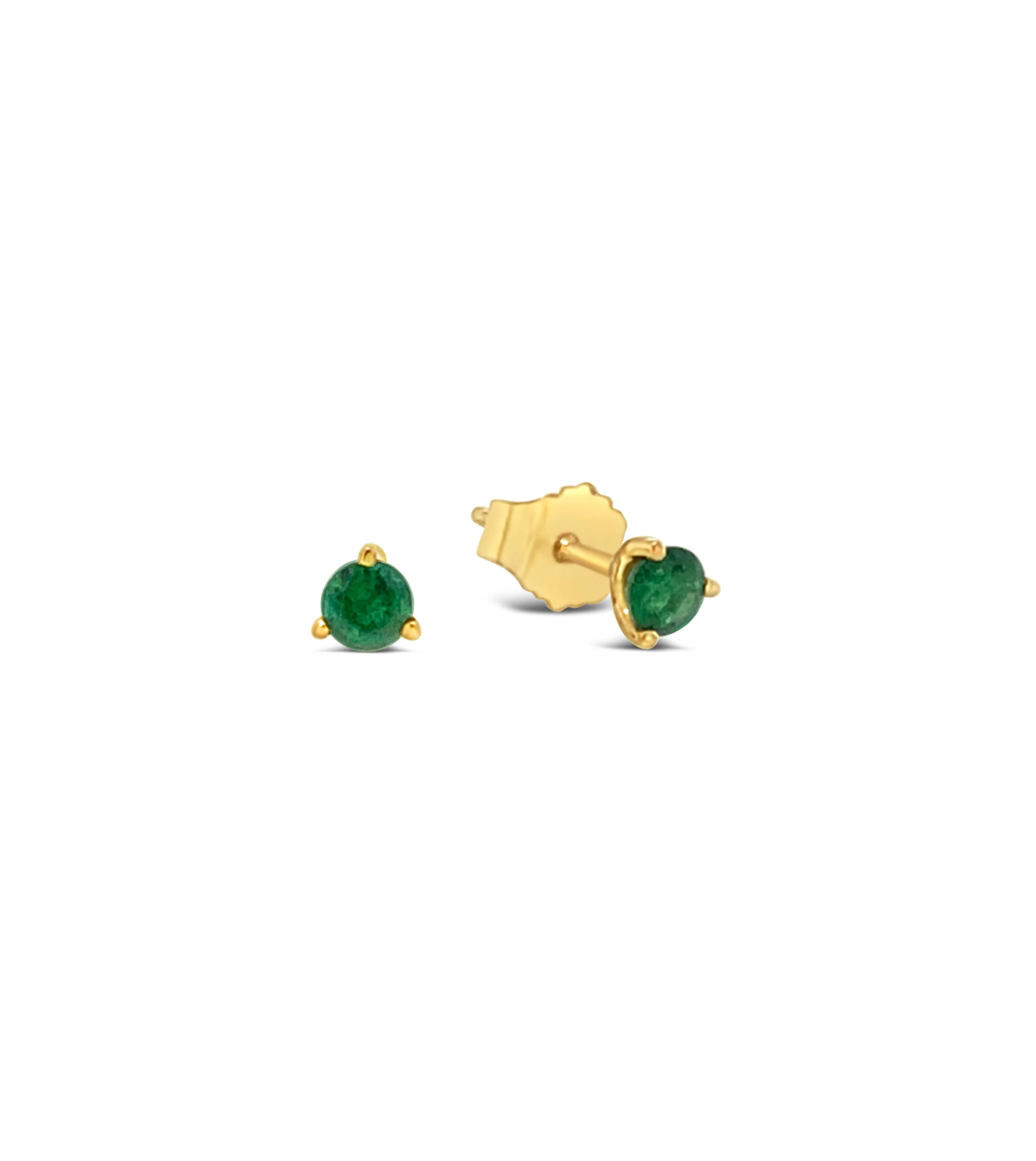 Emerald Martini Stud Earrings