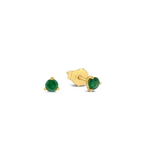 Emerald Martini Stud Earrings