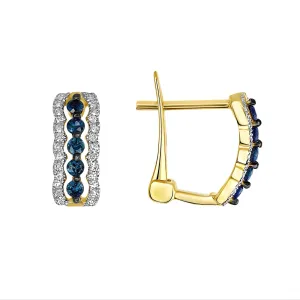 Emma Earrings Blue Sapphire