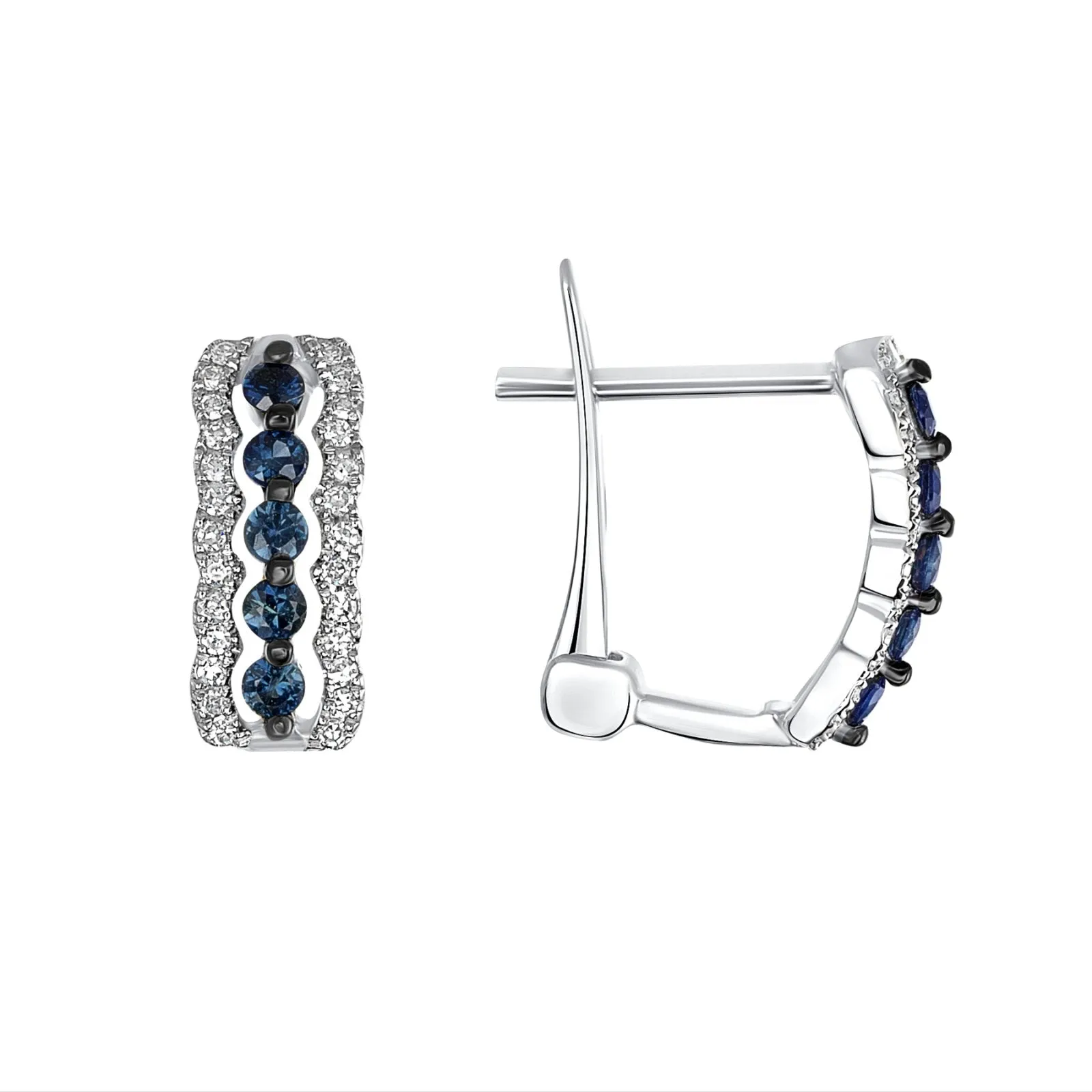 Emma Earrings Blue Sapphire