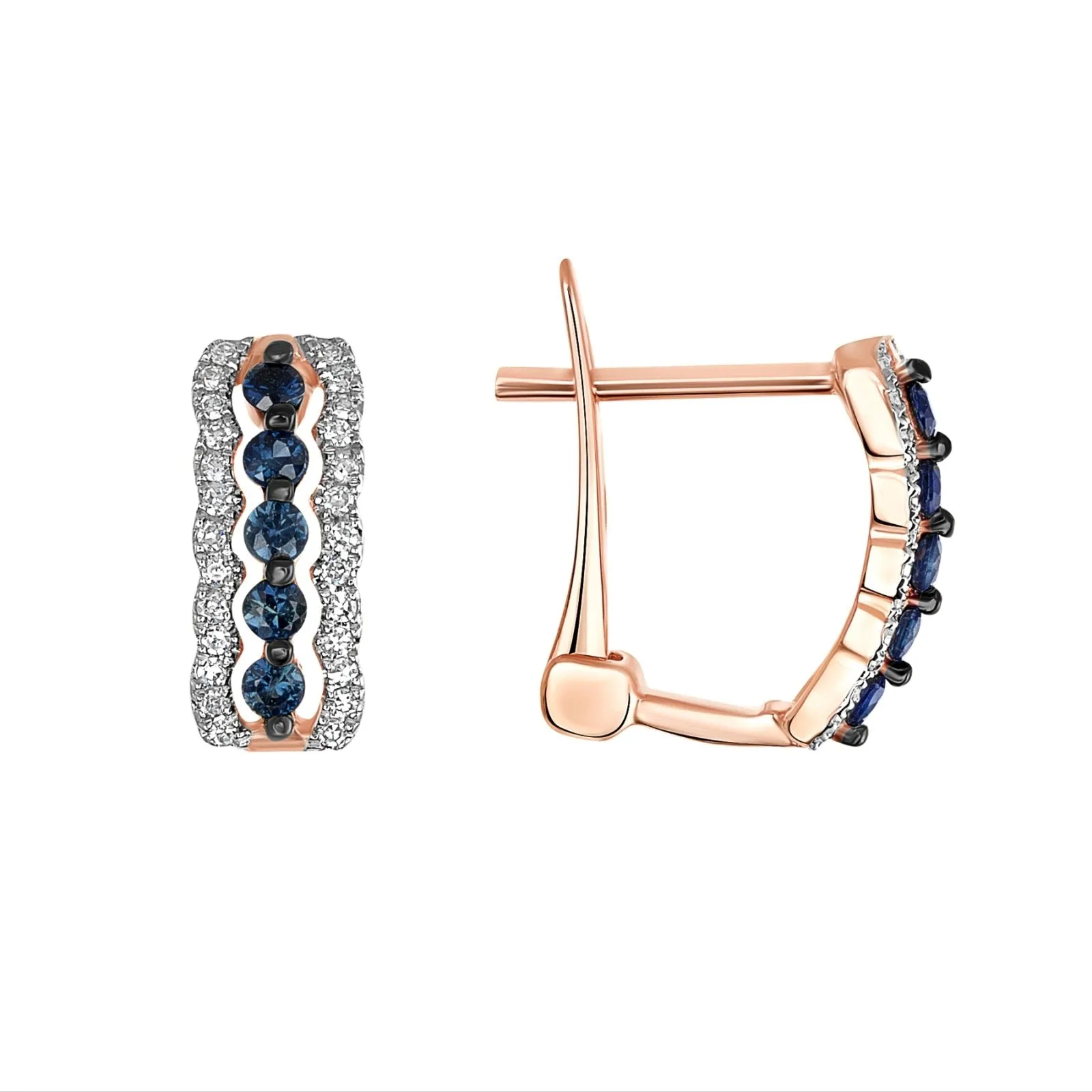 Emma Earrings Blue Sapphire